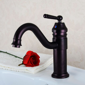 Antique Oil Rubbed Bronze Bathroom Sink Tap Painting Finish T0404B