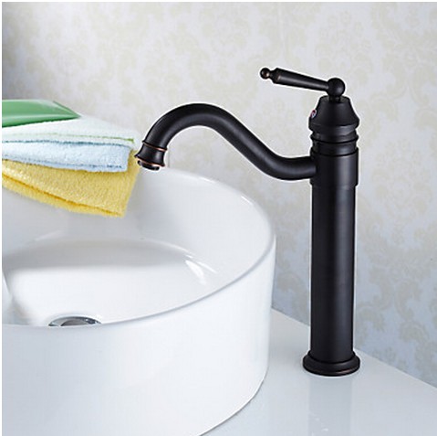 Traditional Style Oil-rubbed Bronze Finish Countertop Bathroom Sink Tap T0404BH