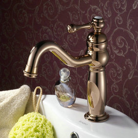 Antique Centerset Bathroom Sink Tap Rose Gold Finish T0434RG