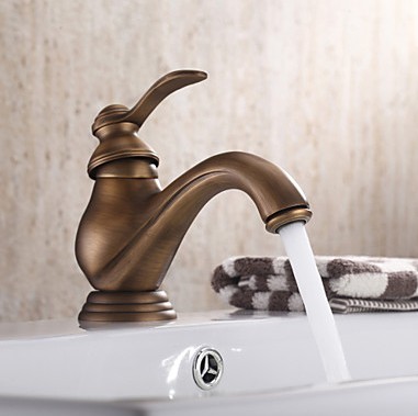 Centerset Single Handle Antique Brass Bathroom Sink Tap TP0480