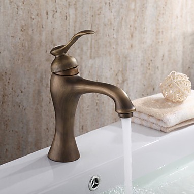 Centerset Antique Brass Bathroom Sink Tap TP0493