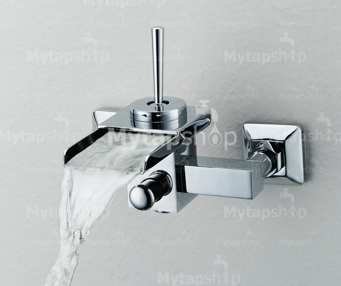 Single Handle Wall-Mount Waterfall Bathroom Sink Tap or Bathtub Tap (T0510_1W)