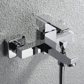 Contemporary Single Handle Wall Mount Bathtub Tap T0512W