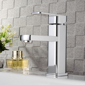 Chrome Finish Solid Brass Bathroom Sink Tap T0516 - Click Image to Close