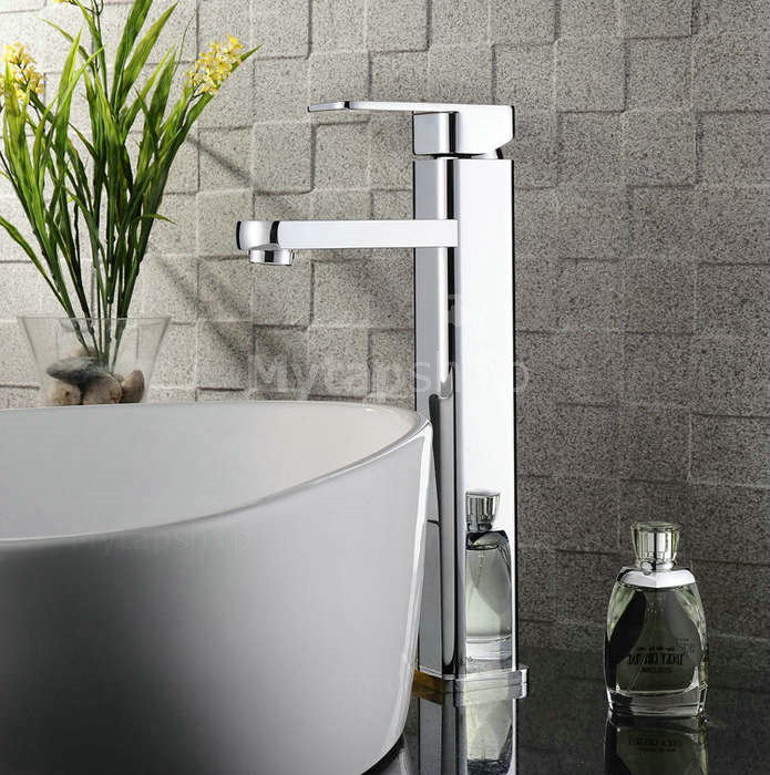 Solid Brass Bathroom Sink Tap Chrome Finish T0516H - Click Image to Close