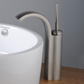 Single Handle Nickel Brushed Centerset Bathroom Sink Tap T0526S