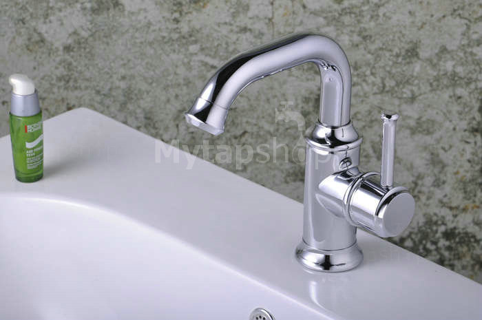 Chrome Single Handle Centerset Bathroom Sink Tap T0534 - Click Image to Close