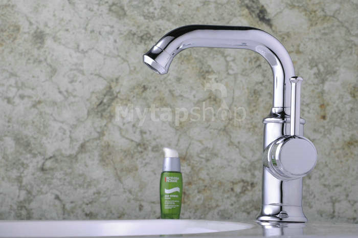 Chrome Single Handle Centerset Bathroom Sink Tap T0534 - Click Image to Close