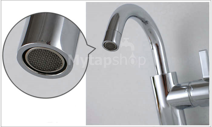 Chrome Finish Solid Brass Bathroom Sink Tap (Tall)T0542H