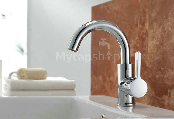 Chrome Finish Solid Brass Bathroom Sink Tap T0542