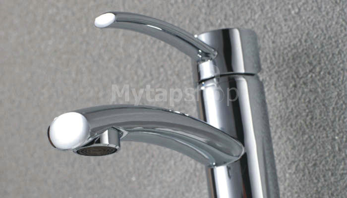 Chrome Finish Solid Brass Bathroom Sink Tap Tall T0543H - Click Image to Close