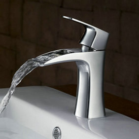 Waterfall Bathroom Sink Tap (Chrome Finish) T0556