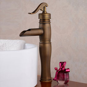 Centerset Antique Brass Bathroom Sink Tap T0599HA - Click Image to Close