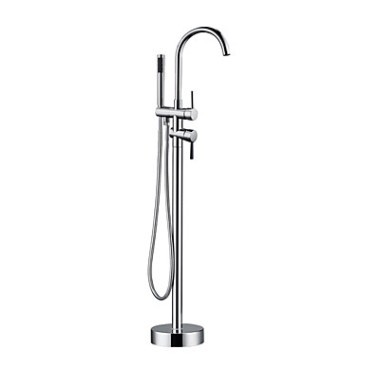 Contemporary Floor Standing Tub Tap with Hand Shower T0722FS - Click Image to Close