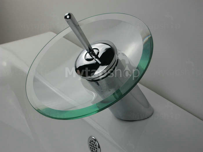 Single Handle Waterfall Chrome Bathroom Sink Tap T0801 - Click Image to Close