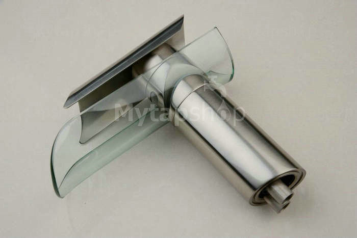 Single Handle Nickel Brushed Centerset Bathroom Sink Tap (T0814S) - Click Image to Close