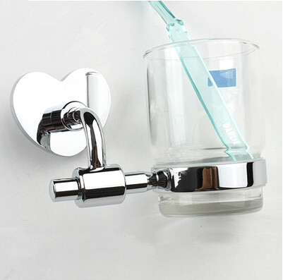 Brass Single Heart Design Bathroom Tooth Brush Holder TBH002 - Click Image to Close
