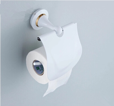 New Design Brass Roasted white Porcelain Bathroom Toilet Roll Holder TCB8046 - Click Image to Close