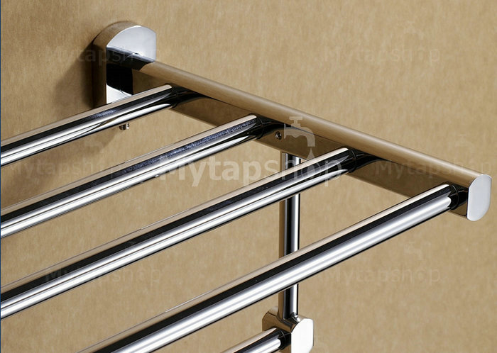 Chrome Finish Bathroom Rack With Towel Bar TCB1004 - Click Image to Close