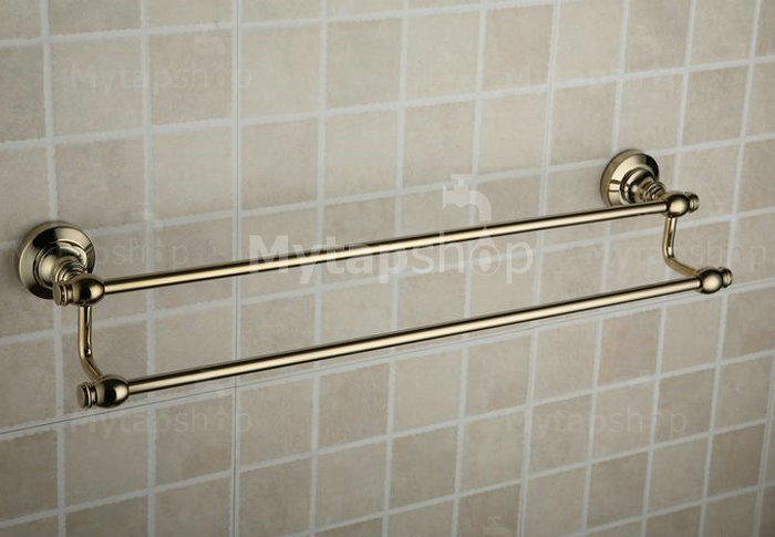 Antique Brass Ti-PVD Wall-mounted Double Towel Bar TGB1003