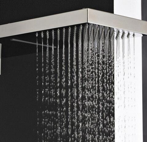 High Quality 304 Stainless Steel Rectangle Rainfall Shower Head HB53B - Click Image to Close