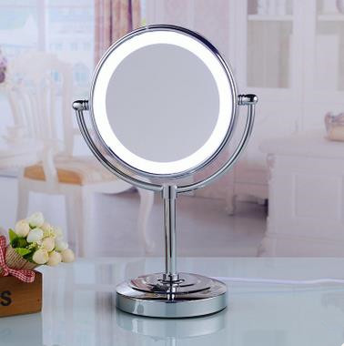 Chrome Finished LED Desktop Make Up Bathroom Mirrors MB015 - Click Image to Close