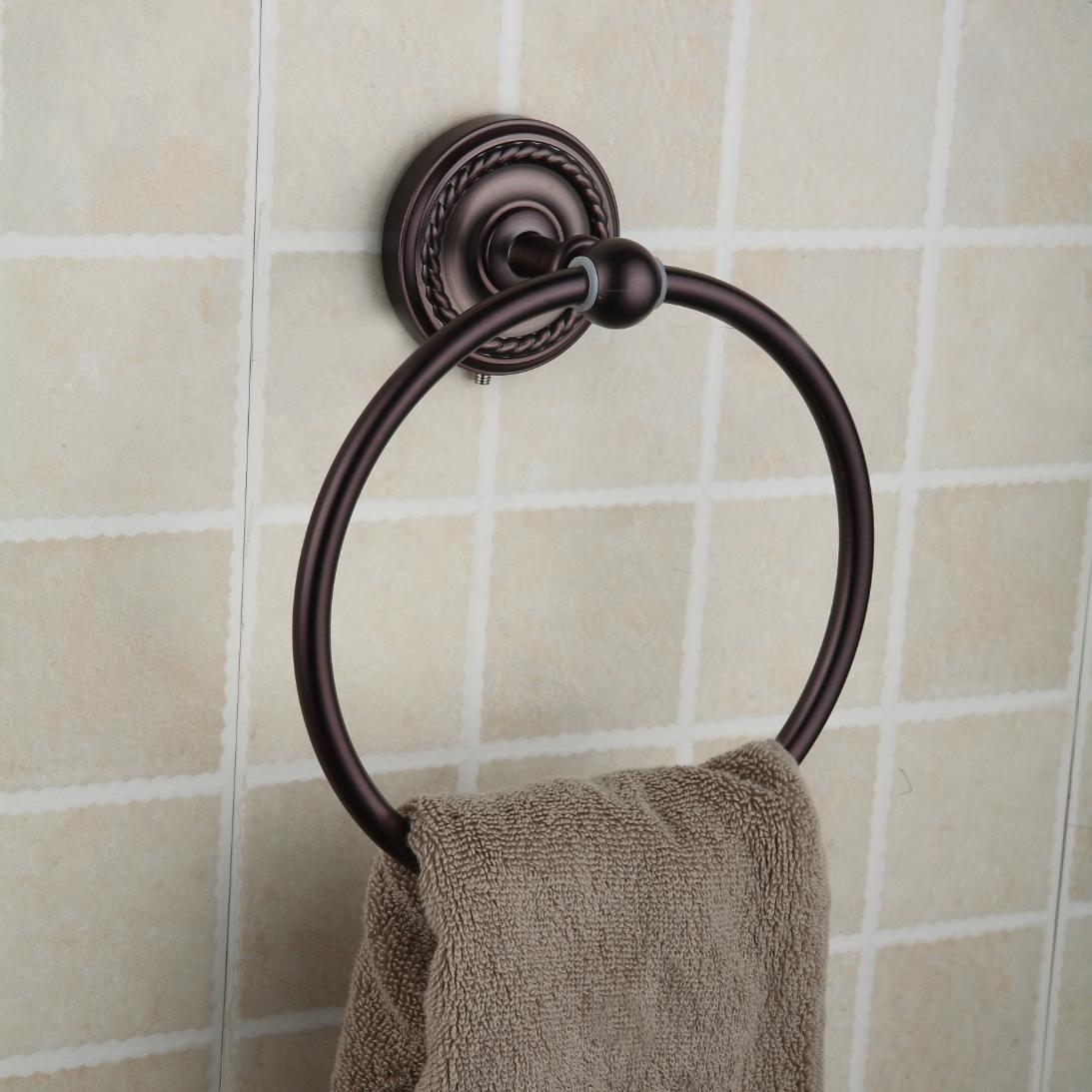 Oil Rubbed Bronze Brass Wall-mounted Towel Ring ORB1009