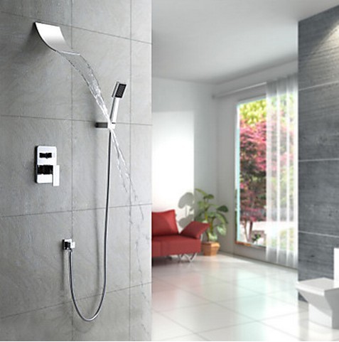 Shower Tap with 8 inch Shower Head + Hand Shower SC005 - Click Image to Close