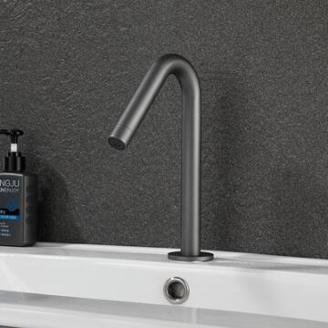 Antique Brass Fashion Gun-Grey Hotel/Home Bathroom Automatic Touch Sensitive Basin Sink Tap T0218G