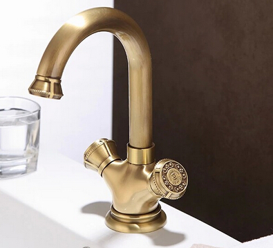 new arrival brass basin mixer two handles rotatable undercounter basin tap T1108C - Click Image to Close