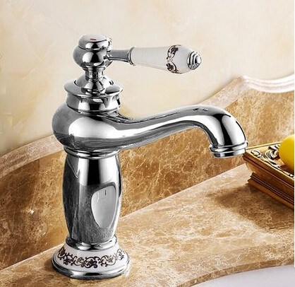 New European Style Mixer Bathroom Sink Tap Chrome T1120SC