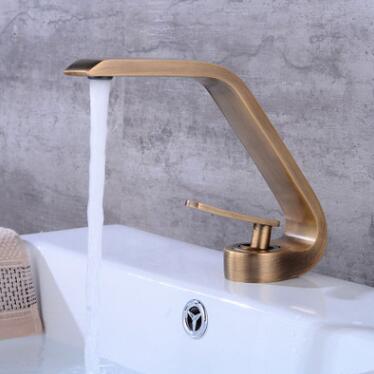Antique Brass Bathroom Sink Tap Art Designed Mixer Tap TA0119