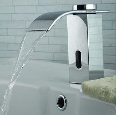 Brass Bronze Waterfall Mixer Water Automatic Bathroom Sink Tap TA0245 - Click Image to Close