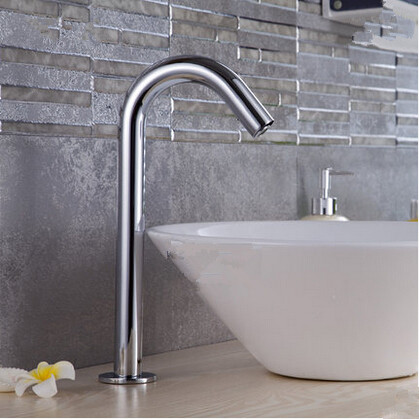 Automatic Brass Bathroom Sink Tap Free Hands Only Cold Water Automatic Tap TA330Y - Click Image to Close