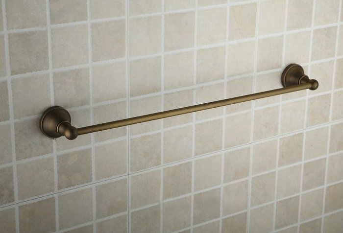 Antique Brass Wall-mounted Single Towel Bar TAB1005 - Click Image to Close