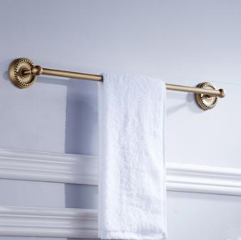 Antique Brass Finish Wall-mounted Single Towel Bar TAB2005 - Click Image to Close