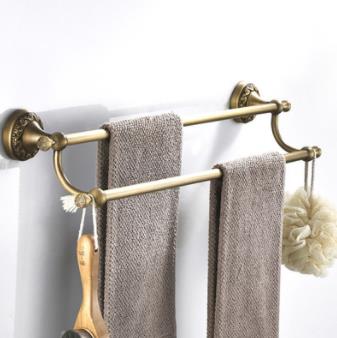 Double Antique Brass Towel Bar TAB6102 - Click Image to Close