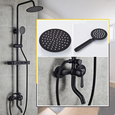 Antique Black Baking Finished Rainfall Bathroom Shower Tap TB0198F
