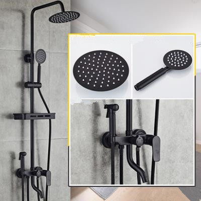 Antique Black Baking Finished Rainfall Bathroom Shower Tap With Bidet Tap TB0428F