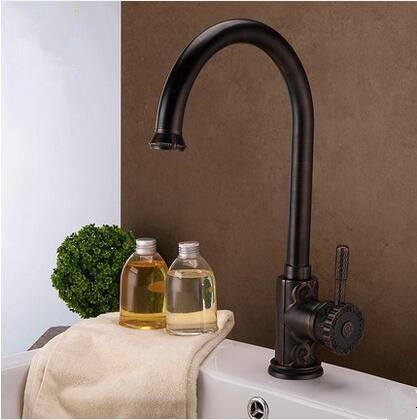 Antique New Designed Black Bronze Brass Classical Kitchen/Bathroom Sink Tap TB0715A - Click Image to Close