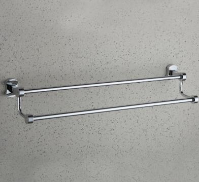 Chrome finished Solid Brass 25 Inch Double Towel Bar TCB2003 - Click Image to Close