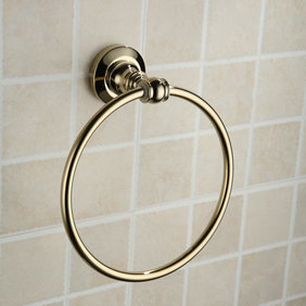 Antique Brass Ti-PVD Wall-mounted Towel Ring TGB1007 - Click Image to Close