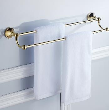 Ti-PVD Solid Brass 25 Inch Double Towel Bars TGB2003 - Click Image to Close