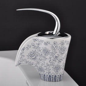 Ceramic Tap Blue and White Porcelain Finish Painting T0539A