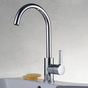 Chrome Finish Solid Brass Kitchen Tap T0717