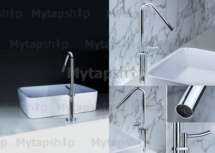 Contemporary Brass Bathroom Sink Tap Chrome Finish T0468 - Click Image to Close