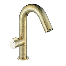 Ti-PVD Finish Solid Brass Bathroom Sink Tap T0435