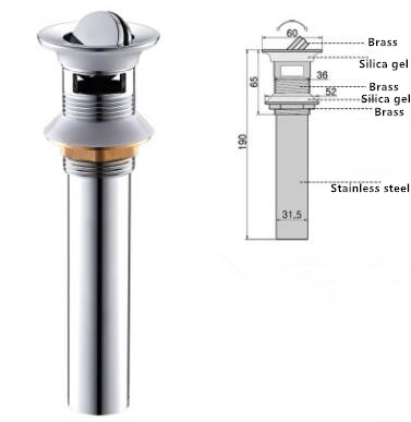 Tap Accessories Brass Chrome Pop Up Drain PP0302C