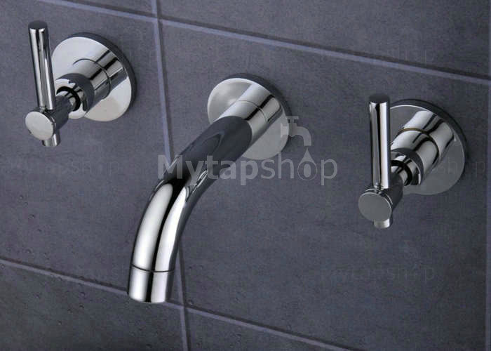 Contemporary Color Changing LED Waterfall Widespread Bathroom Sink Tap T0462F