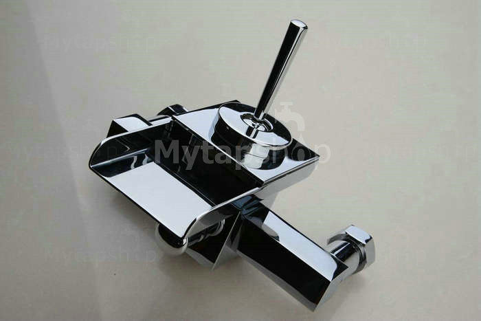 Single Handle Wall-Mount Waterfall Bathroom Sink Tap or Bathtub Tap (T0510_1W)